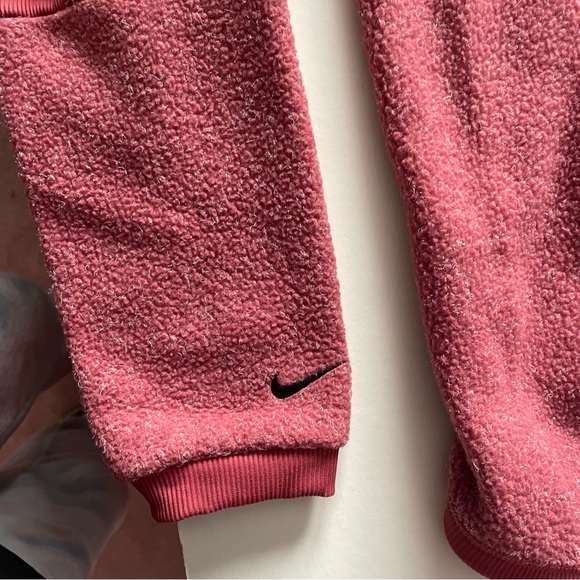 💚3/$15💚 SMALL / NIKE / rust orange zip up fleece hoodie - Picture 6 of 8